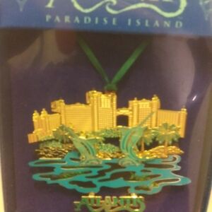 Atlantis Paradise Island Gold and Teal Ornament